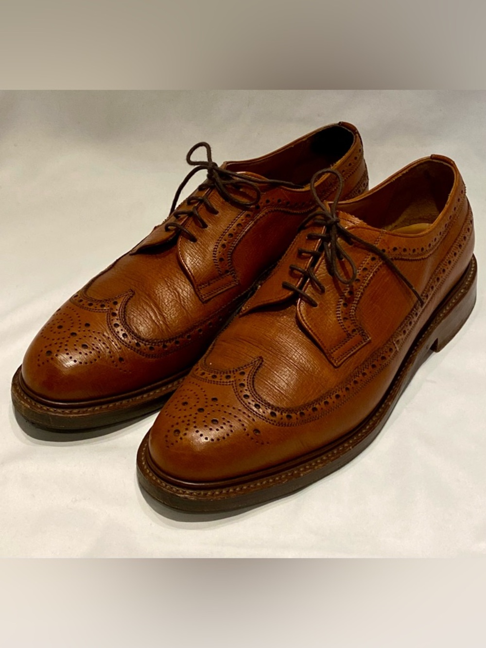 Ralph Lauren RRL Brogue Benchmade Leather Wilberforce Wingtip Oxfords, size 10